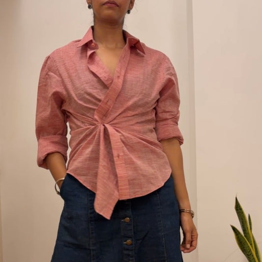 Terracotta Earth Handwoven Cotton Shirt