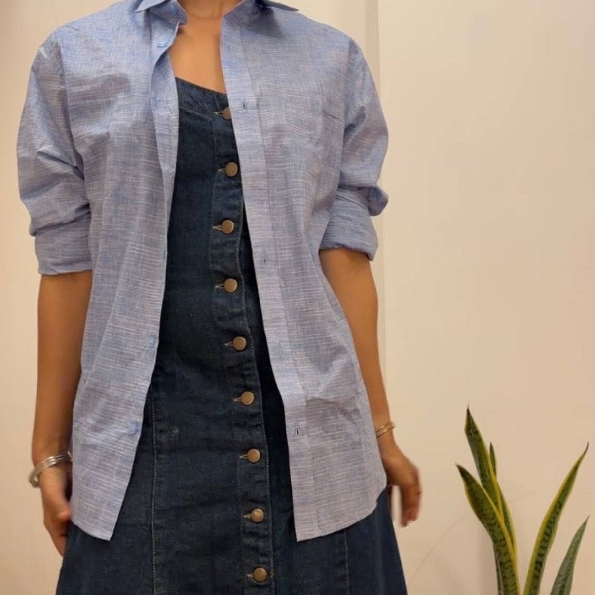 Monsoon Blue Handwoven Cotton Shirt