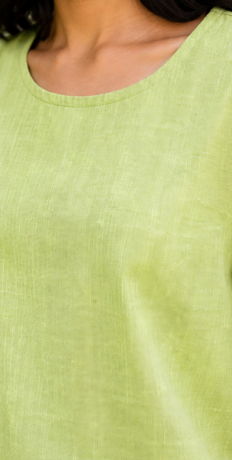 Lime Breeze Khadi Top