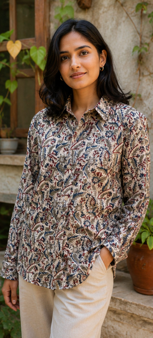 Kalamkari Khadi Shirt