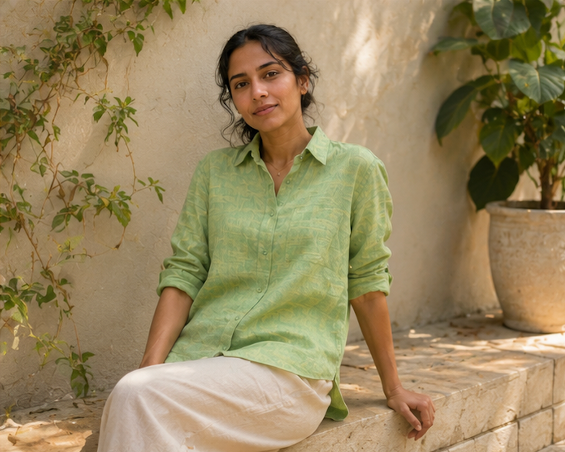 Herb Green Khadi Shirt