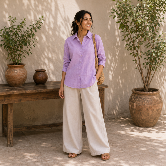 Purple Muslin Shirt