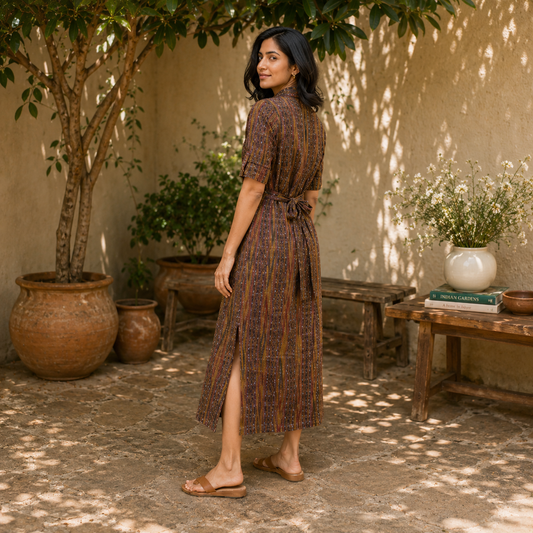 Earth Ikat Dress