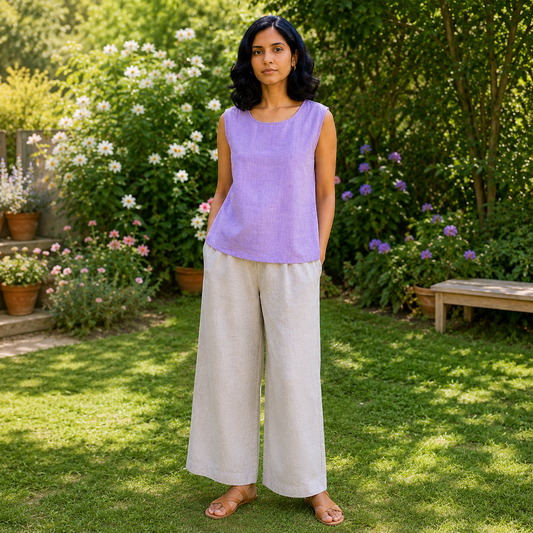 Purple Muslin Top