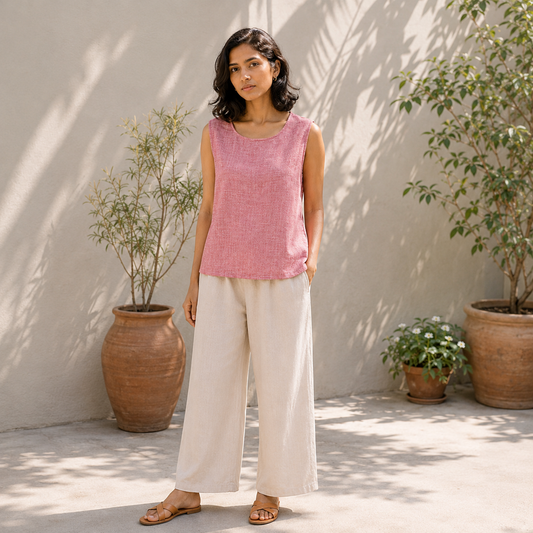 Terracotta Ease Khadi Top
