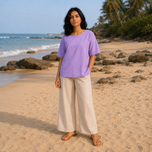 Purple Muslin Air Top