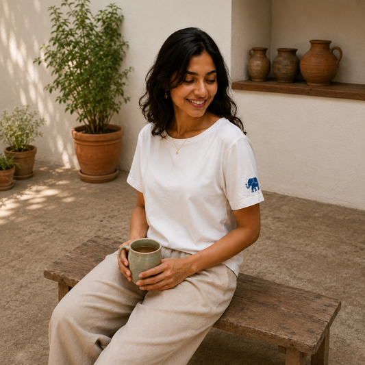 Elephant Ivory Tee
