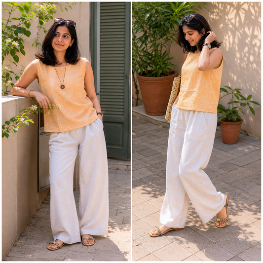 Sunwash Khadi Sleeveless