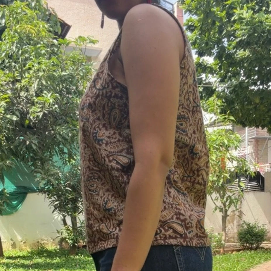 Brown Kalamkari Top