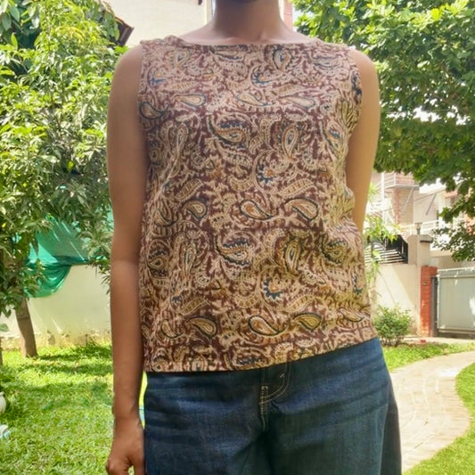Brown Kalamkari Top