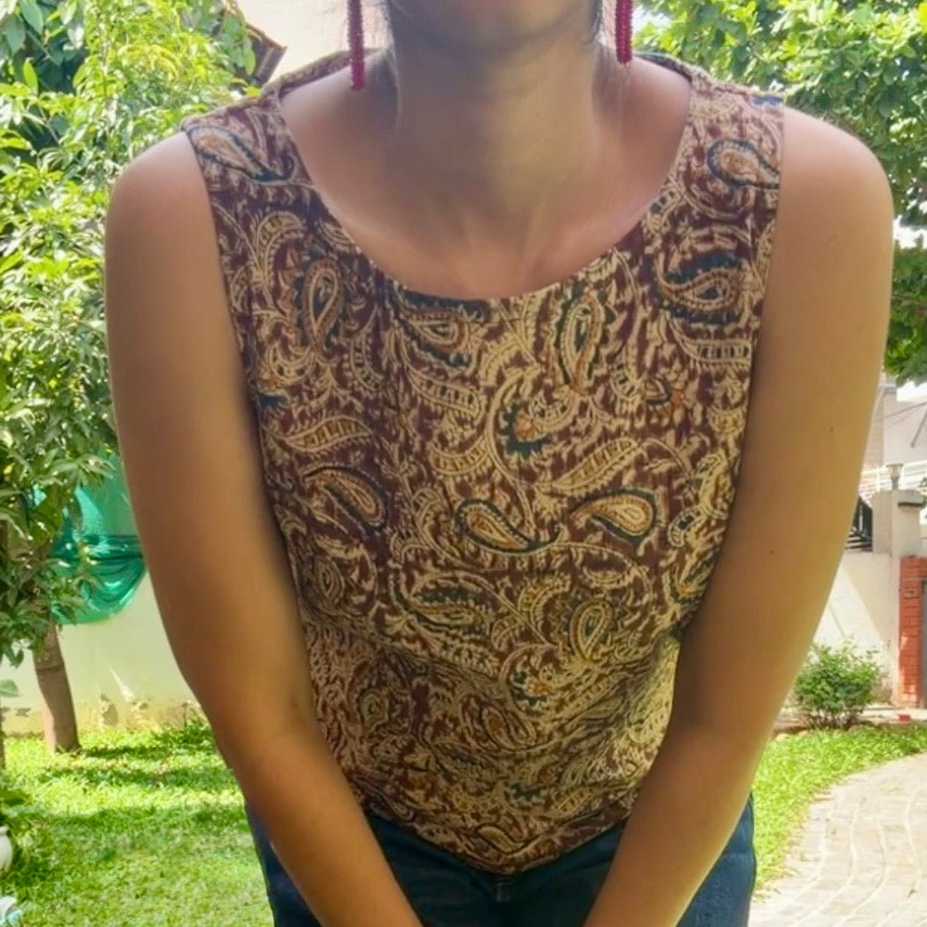 Brown Kalamkari Top