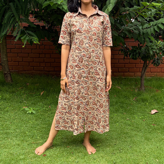 Heritage Kalamkari Shirt Dress