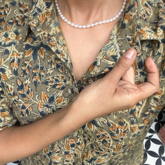 Moss Kalamkari Short Dress