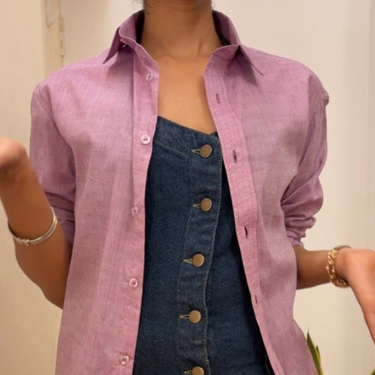 Purple Muslin Cotton Shirt