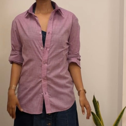 Purple Muslin Cotton Shirt