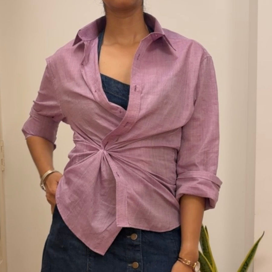 Purple Muslin Cotton Shirt