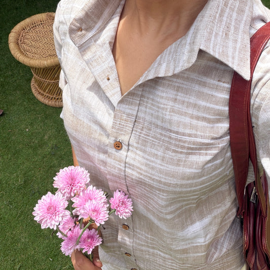 Oat Handwoven Shirt