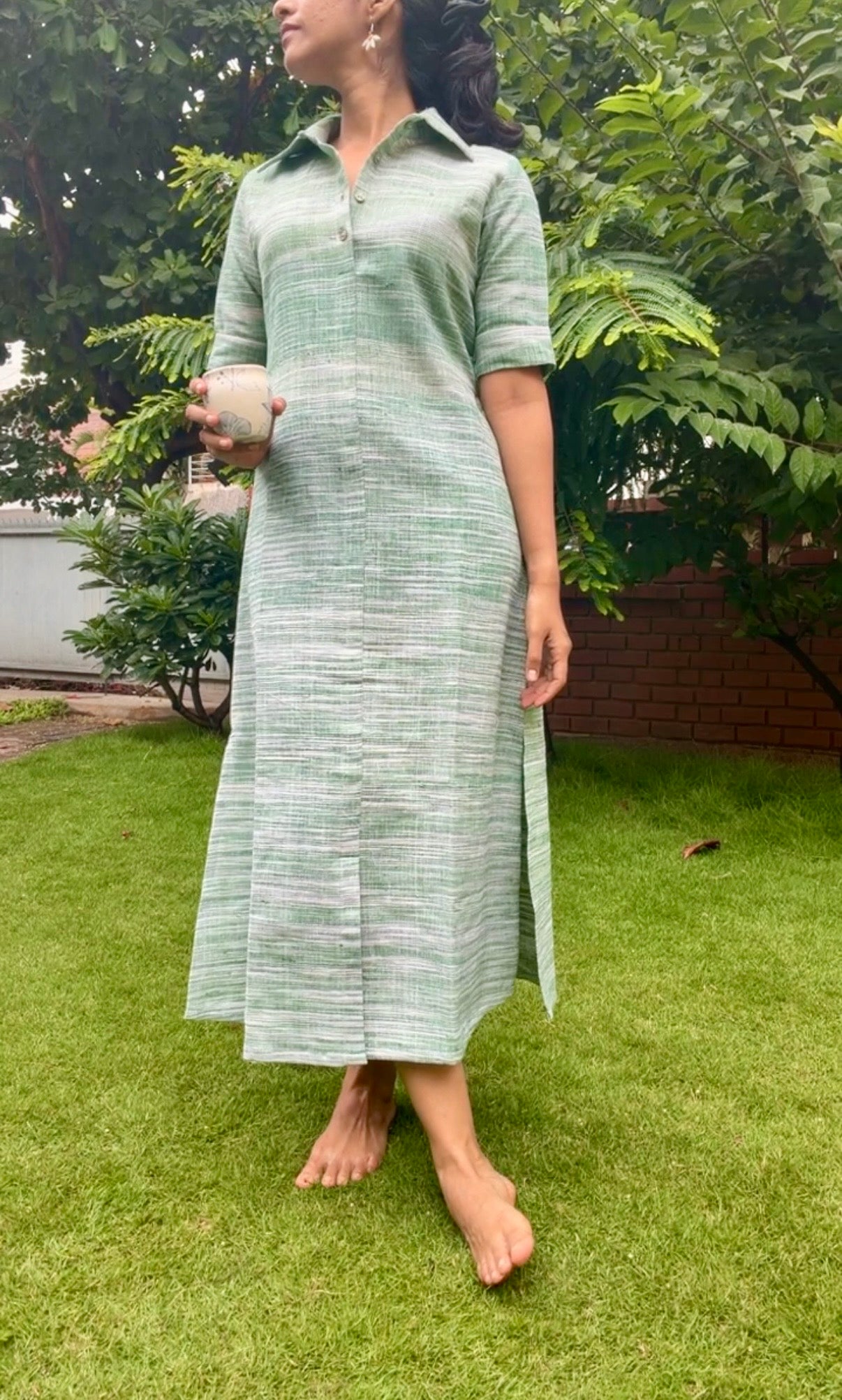 Sage Weave Dress