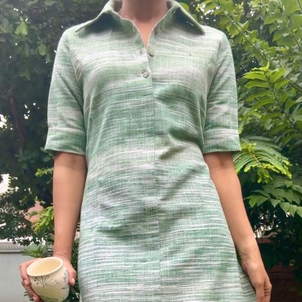 Sage Weave Dress