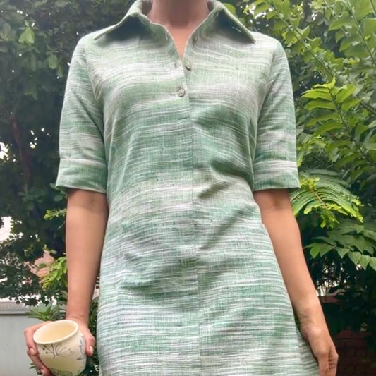 Sage Weave Dress