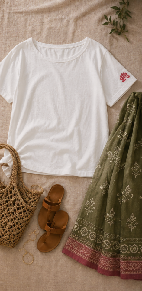 Lotus Ivory Tee