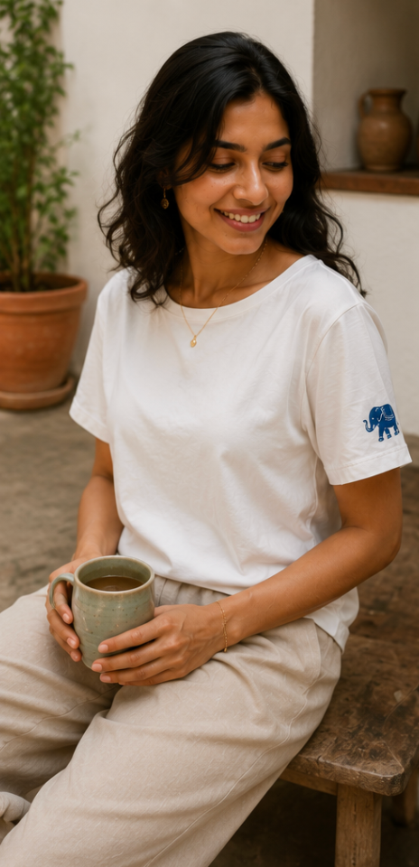 Elephant Ivory Tee