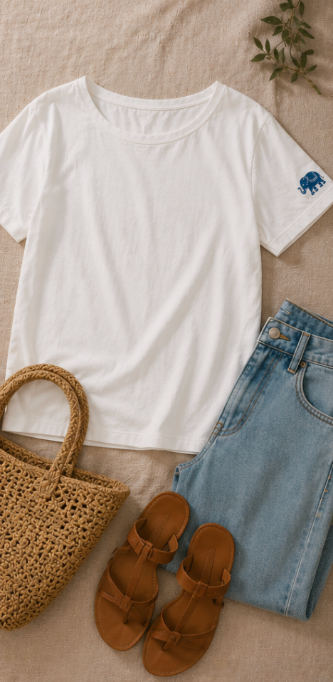 Elephant Ivory Tee
