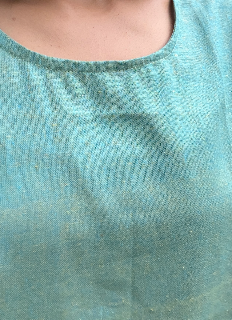 Soft Teal Khadi Box Top