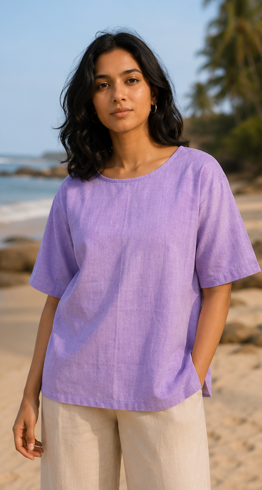 Purple Muslin Box Top