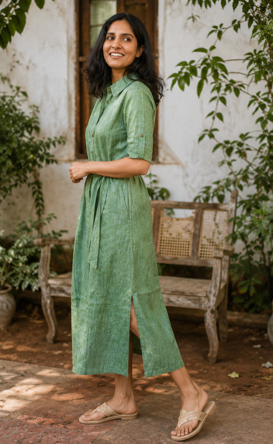 Forest Khadi Dress
