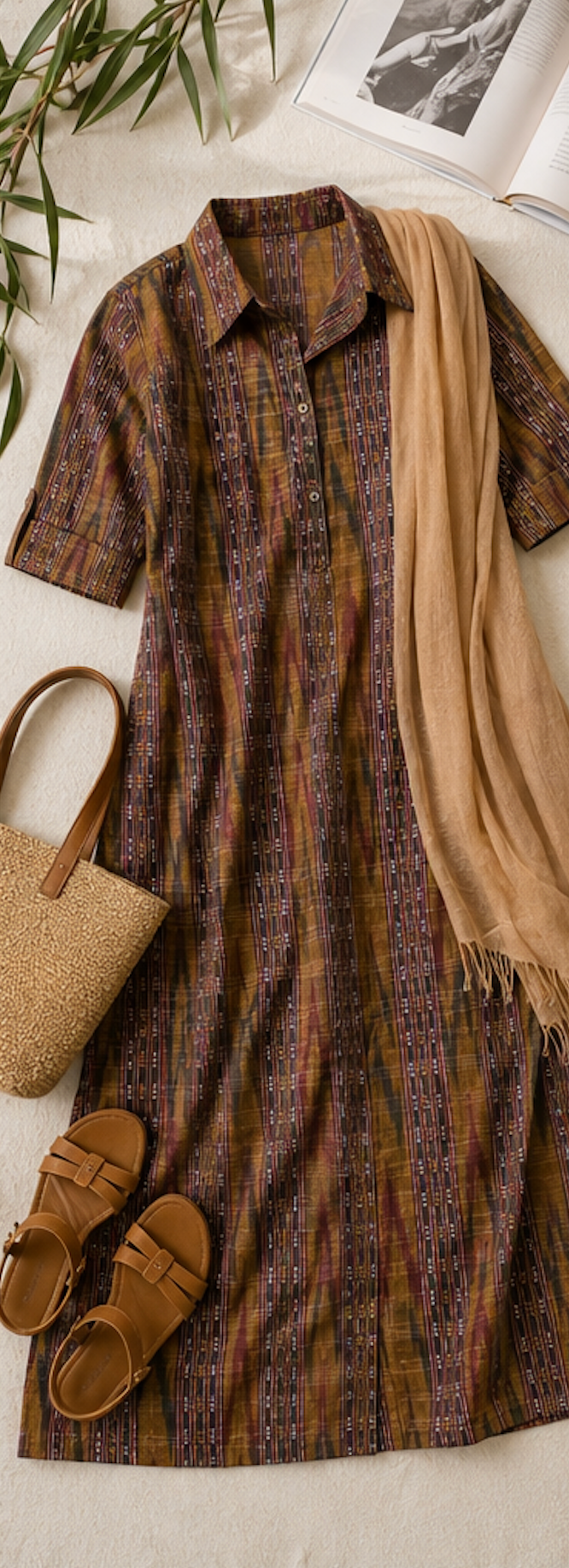 Earth Ikat Dress