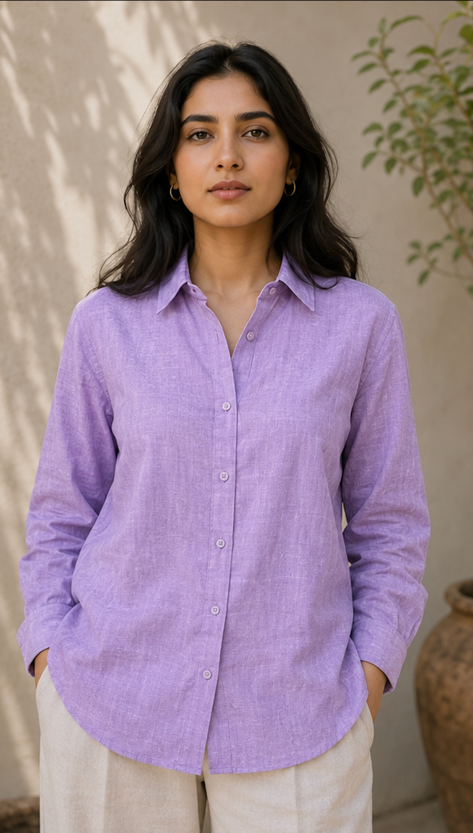 Purple Muslin Shirt