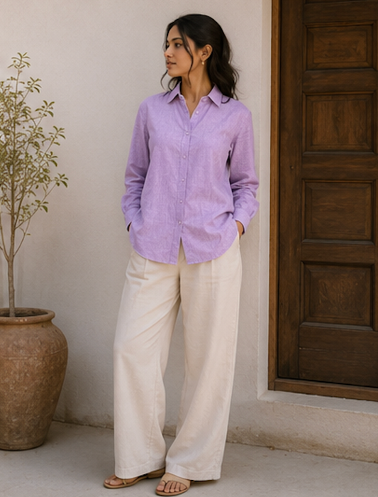 Purple Muslin Shirt