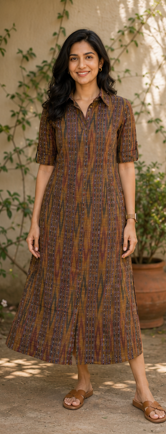 Earth Ikat Dress