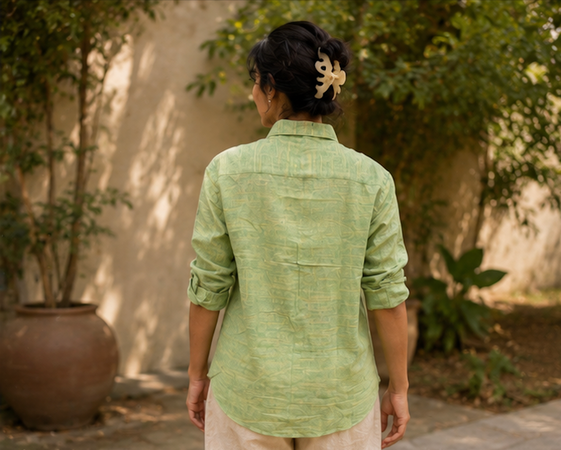 Herb Green Khadi Shirt