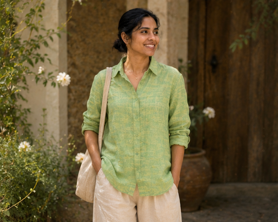 Herb Green Khadi Shirt